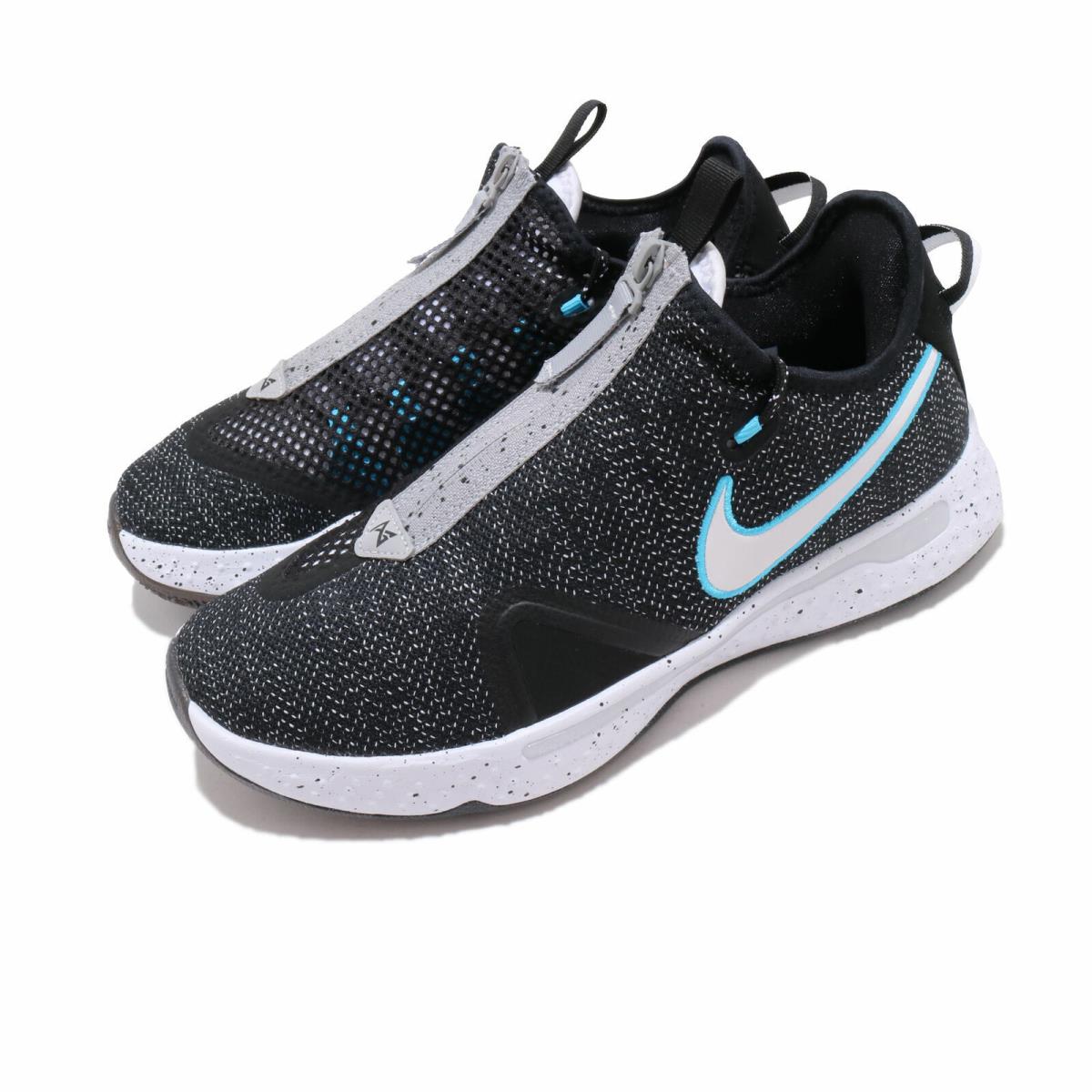 Nike PG 4 Pcg Black Teal White CZ2240-200 PG4 Men`s SZ 10 Basketball Shoes