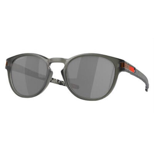 Oakley OO9349 Sunglasses Matte Gray Smoke / Prizm Black Mirrored