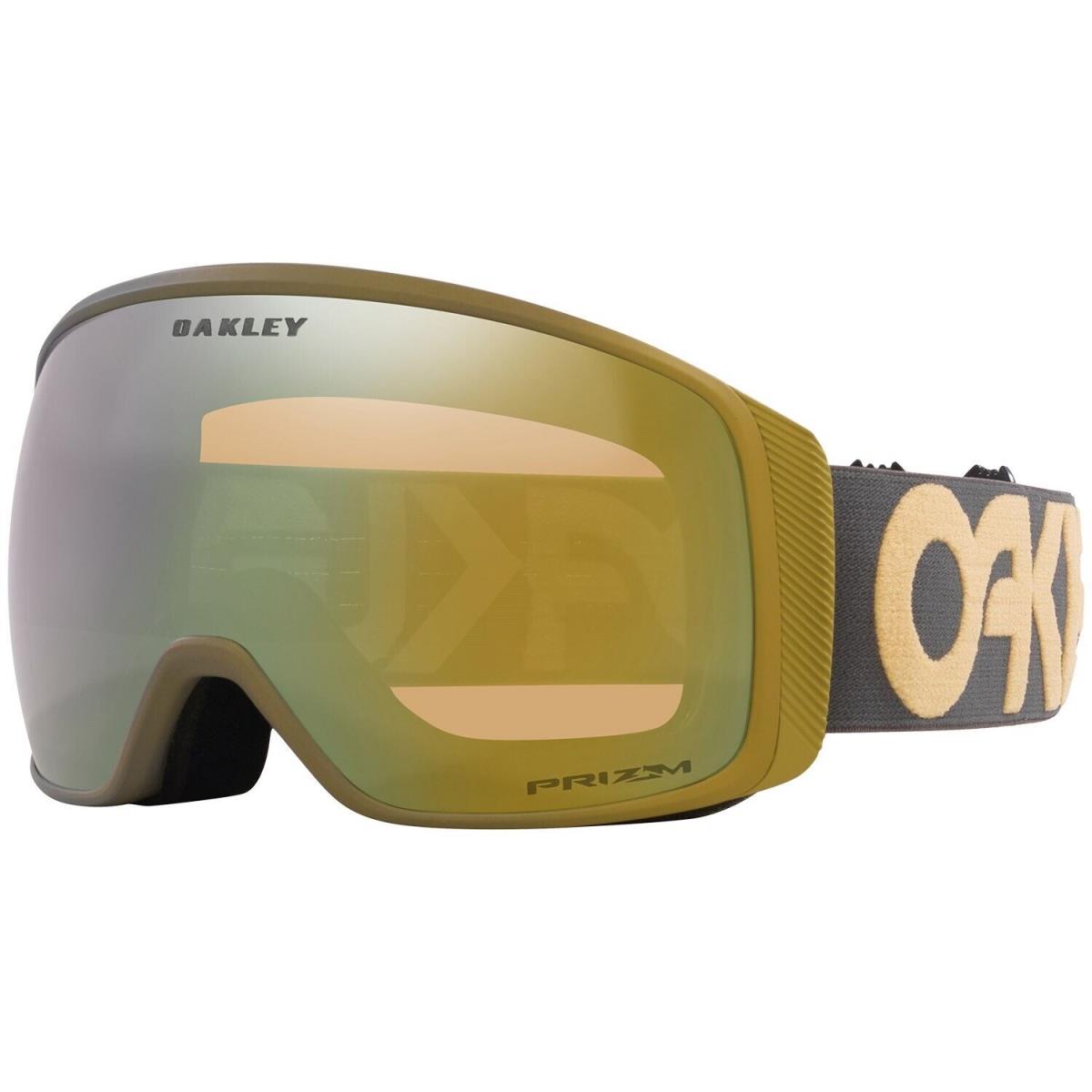 Oakley Flight Tracker L Snow Goggles Forged Iron/ Prizm Sage Gold Lens + Case - Frame: , Lens: Prizm Sage Gold
