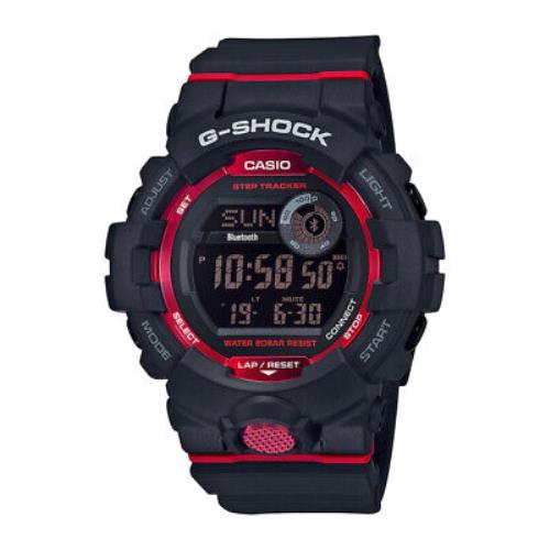 G-shock Casio GBD800-1 Black/red Men`s Sport Digital Analog Rubberized Watch
