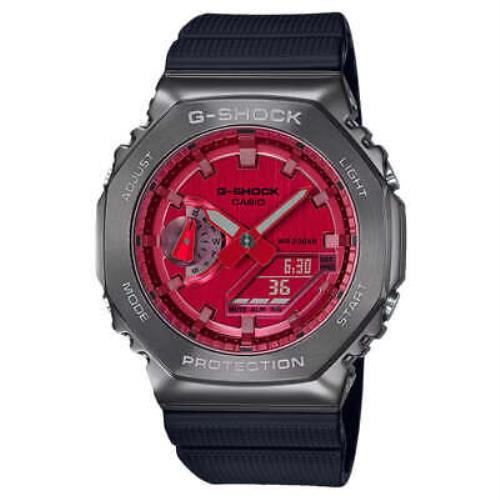 Casio G-shock GM-2100B-4A Silver/red Steel Bezel Casioak A/d Watch