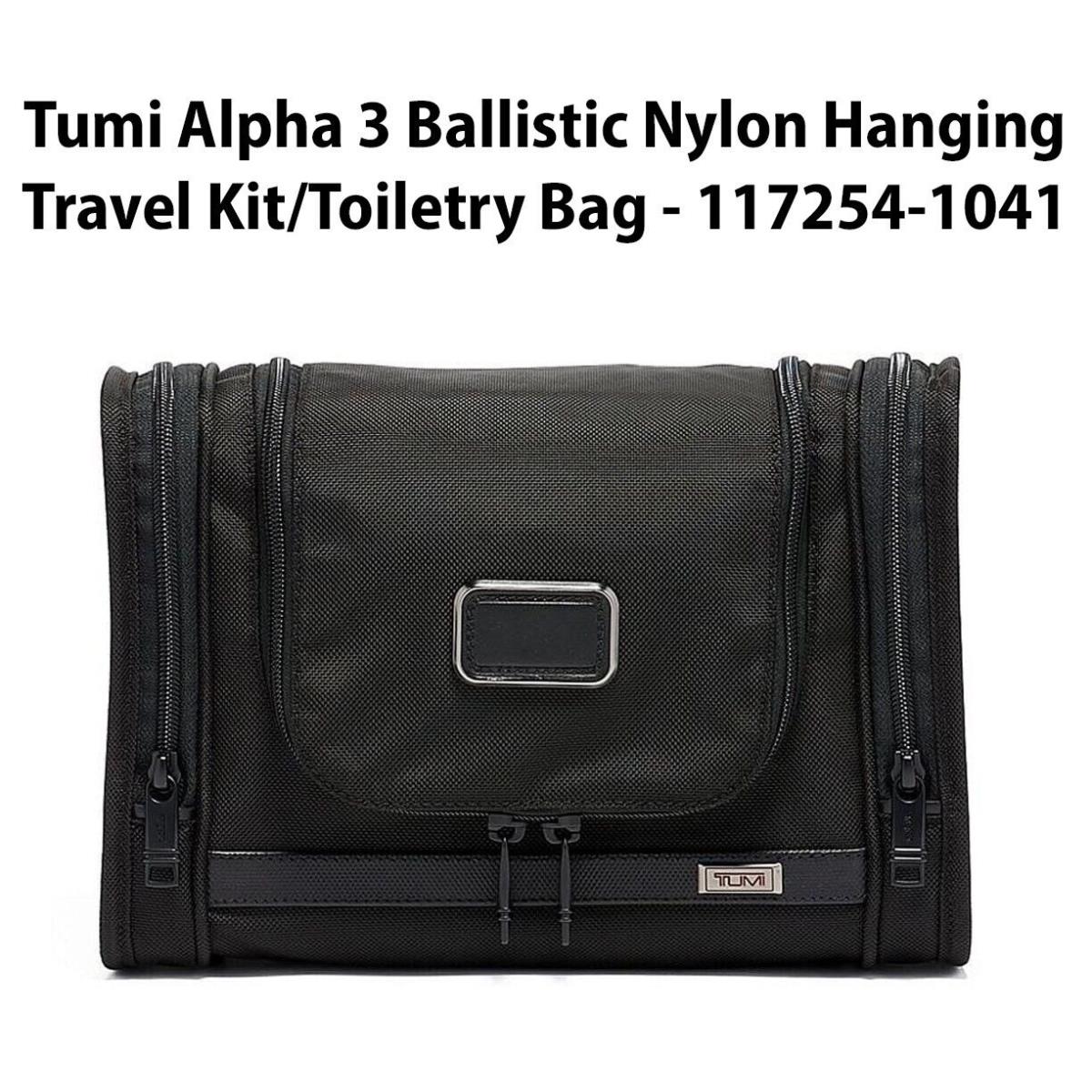 Tumi Alpha 3 Ballistic Nylon Hanging Travel Kit/toiletry Bag 117254-1041 -black