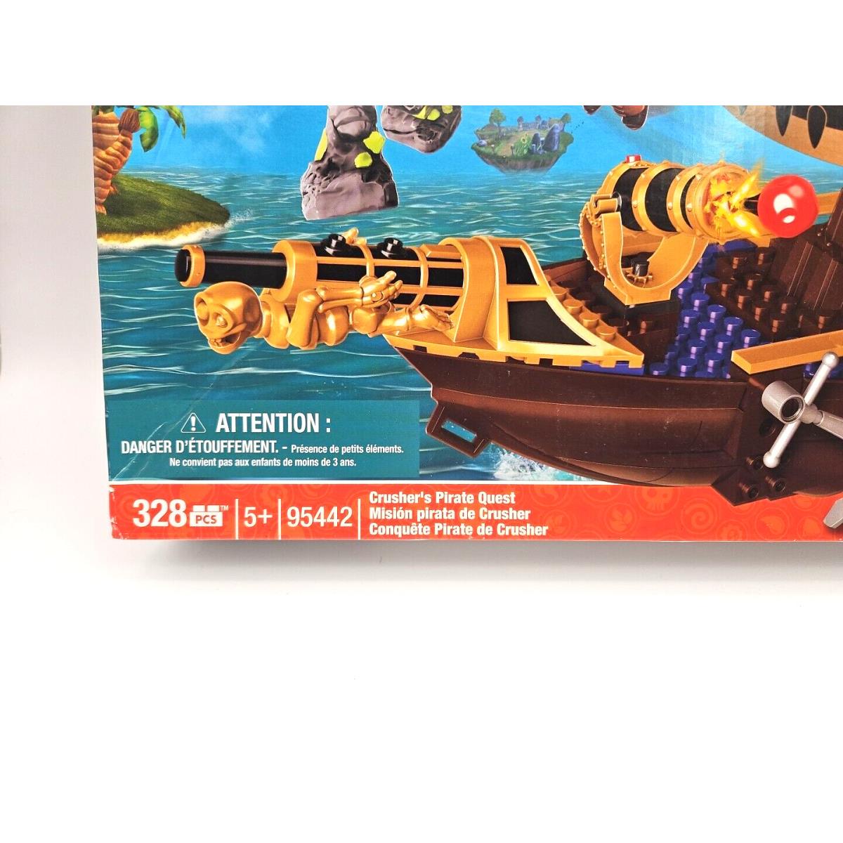 2012 Mega Bloks Skylanders Giants 328 Pc Set Crusher`s Pirate Quest 95442