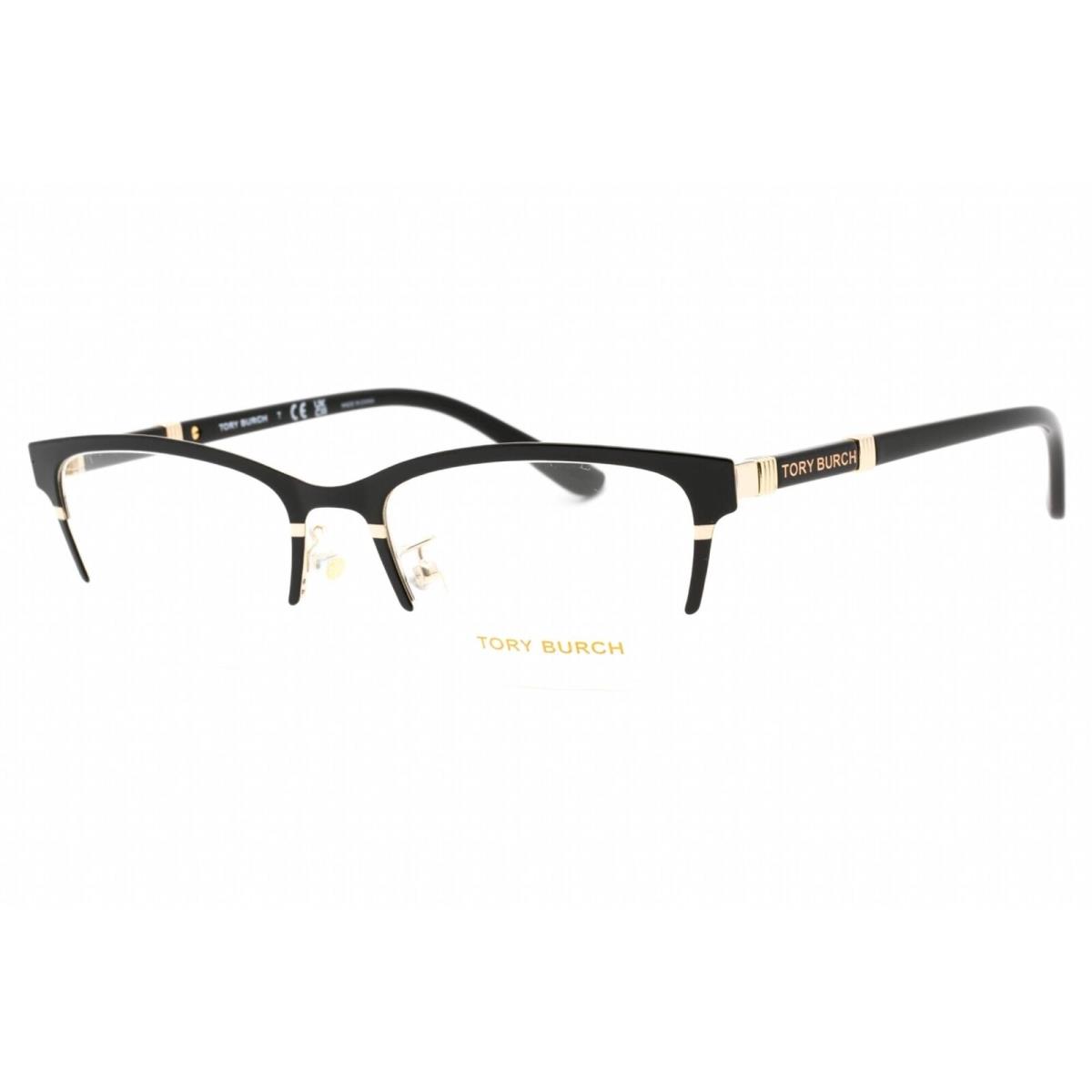 Tory Burch Women`s Eyeglasses Brown/shiny Gold Metal Half Rim Frame 0TY1069 3304