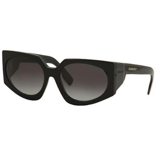 Burberry Women`s BE4306 BE/4306 3001/8G Black Fashion Oval Sunglasses 60mm