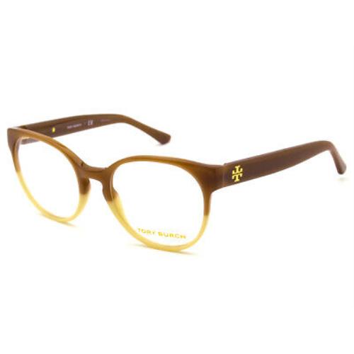 Tory Burch Eyeglasses TY 2069 1238 Light Brown/ivory Round Frame 49 19 135