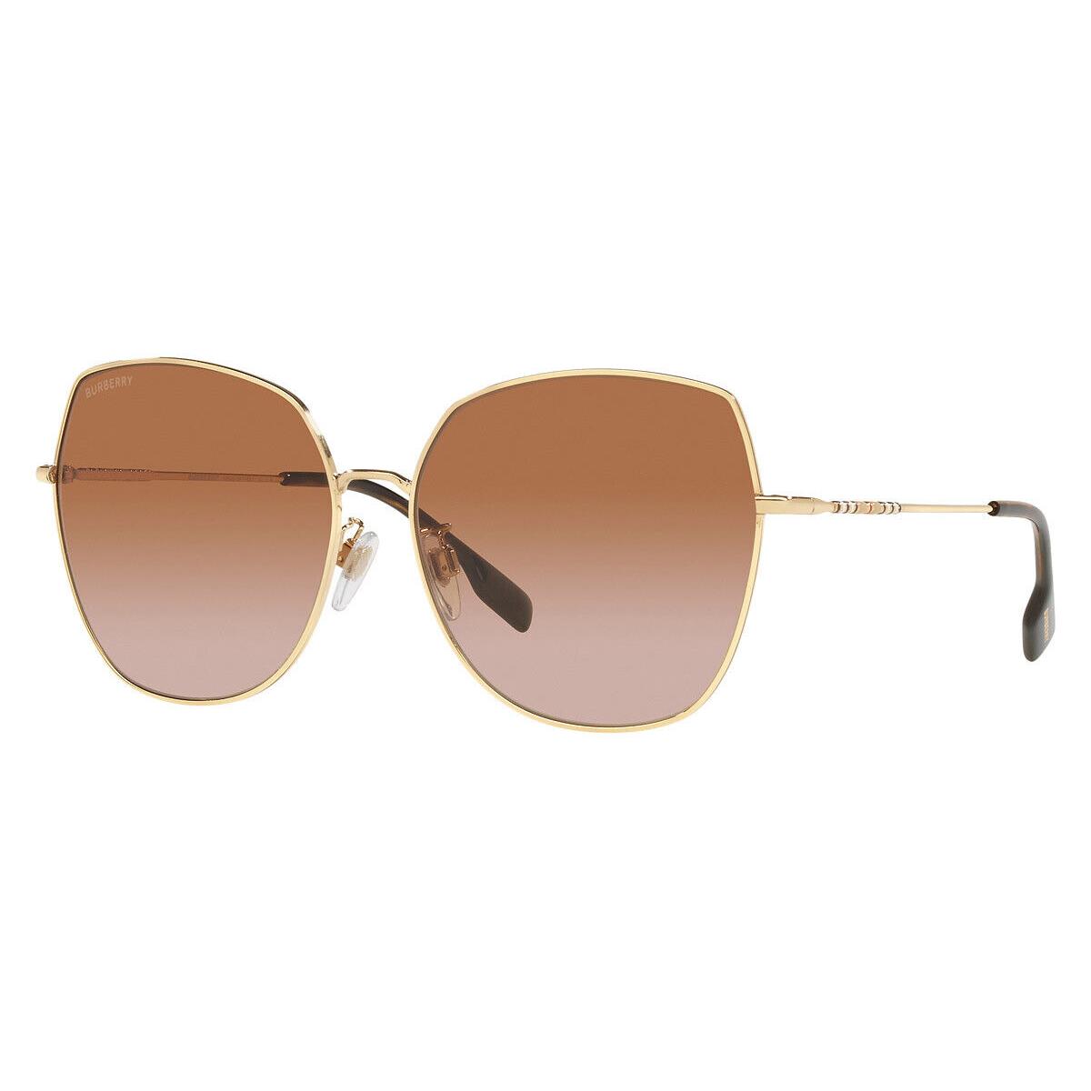 Burberry BE3136D Sunglasses Women Light Gold 60mm