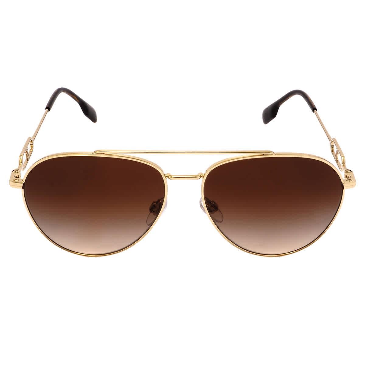 Burberry Carmen Brown Gradient Pilot Ladies Sunglasses BE3128 110913 58