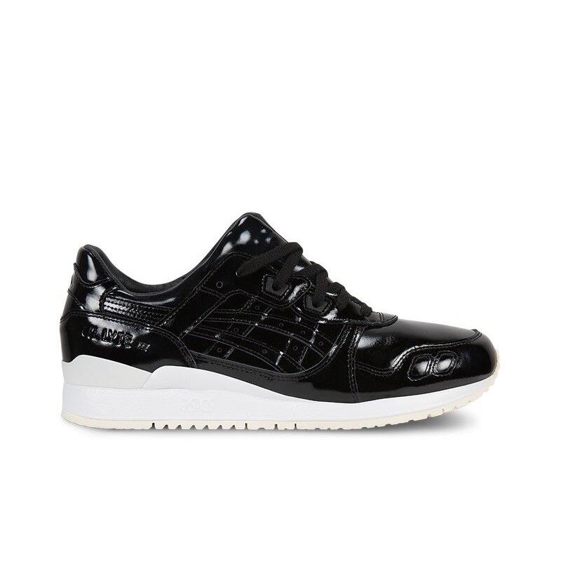Men`s Asics Gel Lyte Iii Black Patent Leather Athletic Fashion Sneaker H7H1L9090