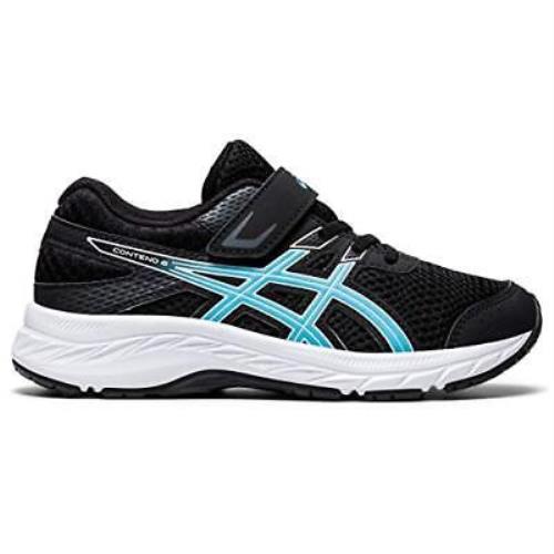 Asics Kid`s Contend 6 Pre-school Running Shoes Black/turquoise 11 Little Kid