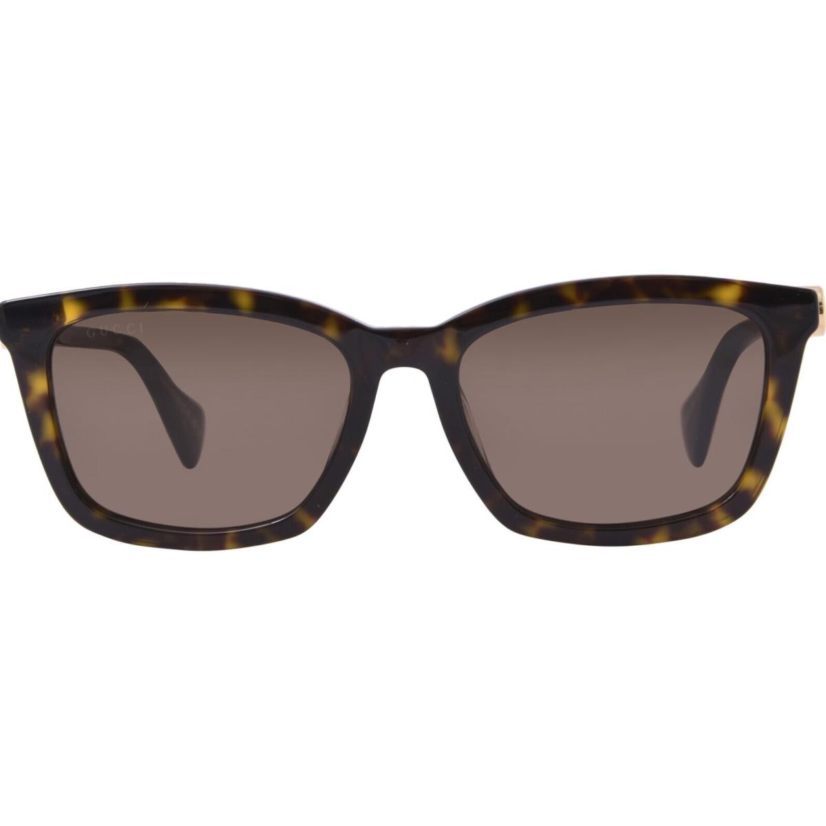 Gucci GG1596SK 003 Sunglasses Women`s Havana/brown Rectangle Shape 55mm