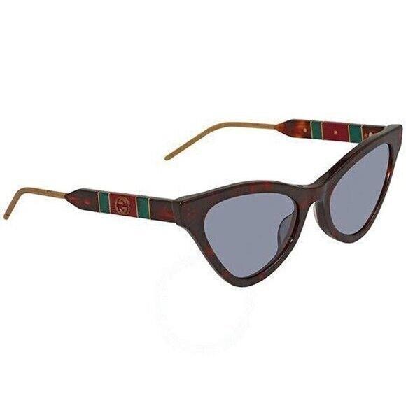 Gucci GG0597S Cat Eye Blue Nylon Lens Women Sunglasses