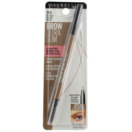 5 Pack Maybelline Brow Ultra Slim Eyebrow Definer Pencil Blonde 250 0.003 oz
