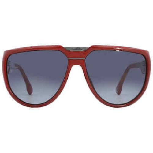 Carrera Grey Shaded Browline Unisex Sunglasses Flaglab 13 0C9A/9O 62 - Frame: Red, Lens: Grey