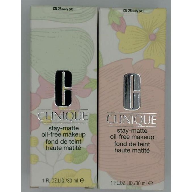 2 PK Clinique Stay-matte Oil-free Makeup CN Ivory VF 1 OZ