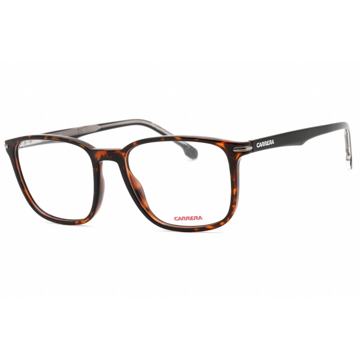 Carrera Men`s Eyeglasses Havana Square Frame Clear Demo Lens Carrera 292 0086 00