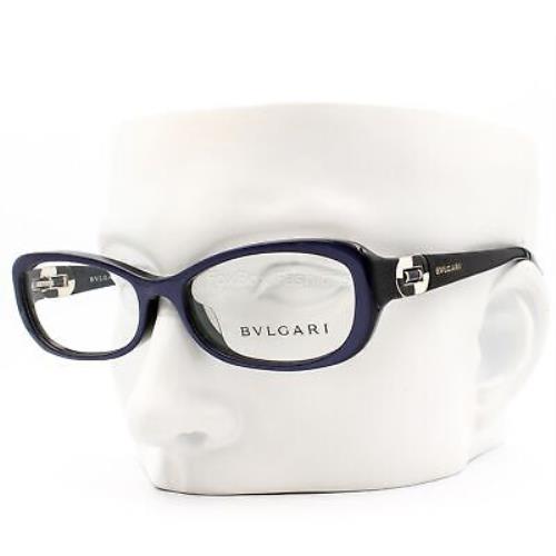 Bvlgari 4056ba 5201 Eyeglasses Glasses Blue Black 52-16-135 Alternative Fit