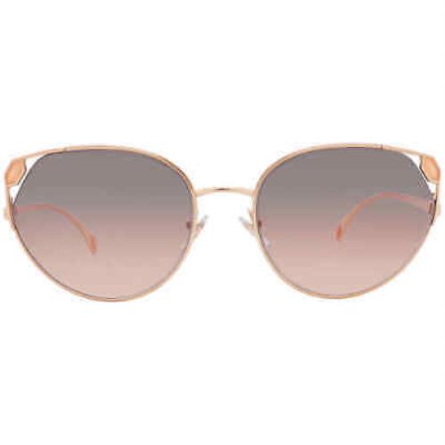 Bvlgari Pink Gradient Gray Cat Eye Ladies Sunglasses BV6177 20143B 56