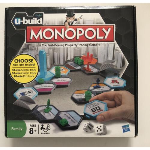 Monopoly U-build Board 2010 Game Parts Complete