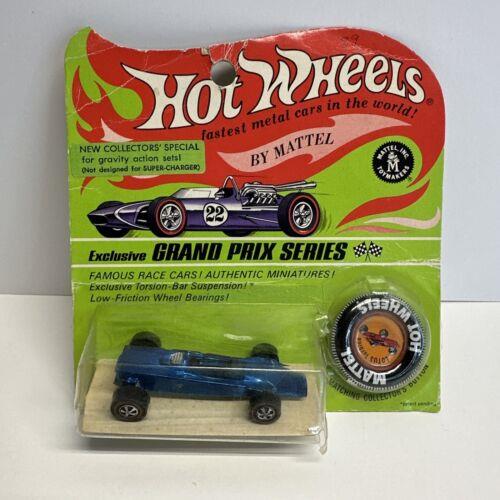 Hot Wheels Vintage Redline Grand Prix Series Lotus Turbine Blister Blue Noc