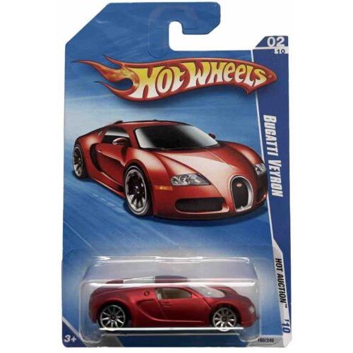 Hot Wheels Bugatti Veyron Satin Red Walmart Exclusive - Red