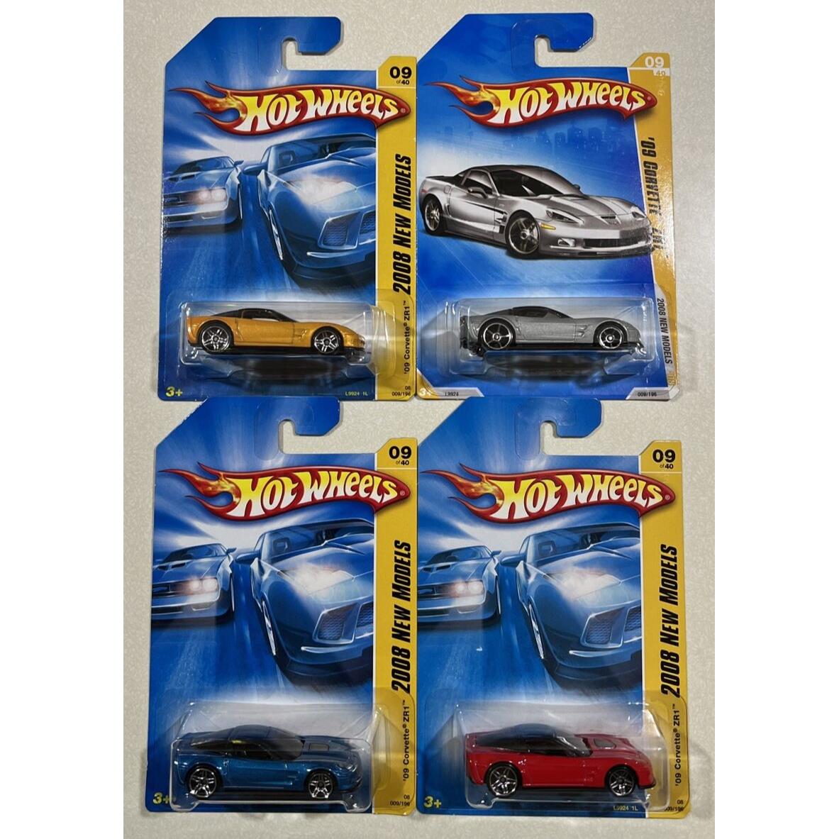 2008 Hot Wheels Models `09 Corvette ZR1 - Red Blue Silver K Mart Yellow