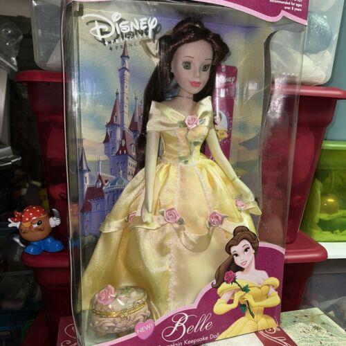 2002 Disney Belle 16 Inch Porcelain Wedding Doll Brass Key Some Box Damage