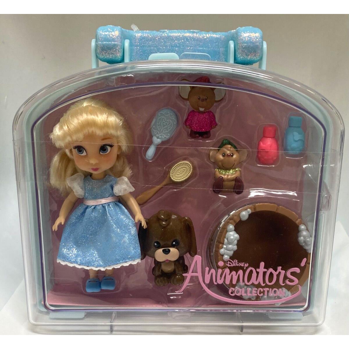 Disney Animators` Collection Cinderella Mini 5 Doll Toy Set Jacque Gus