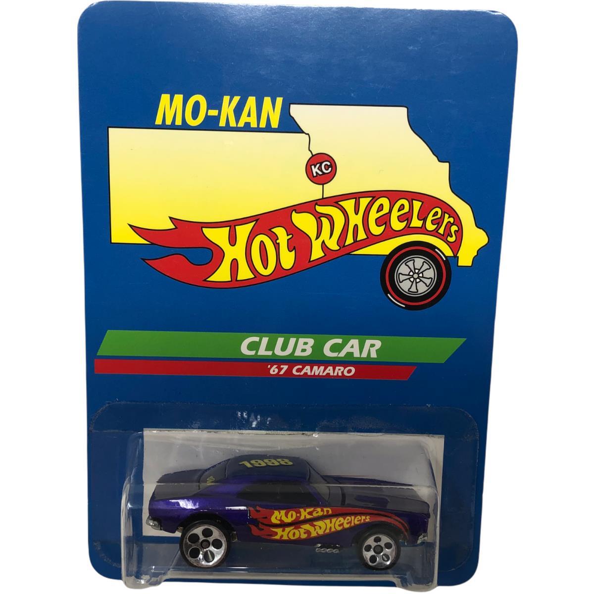 Vtg Nip Hot Wheels Mo-kan KC Hot Wheelers Club Car `67 Camaro Purple Kansas
