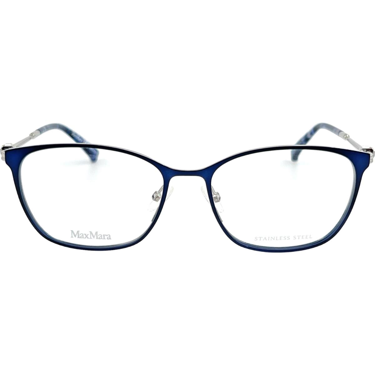 Max Mara MM1355 Women`s Metal Eyeglass Frame 0FLL Matte Blue 52-16