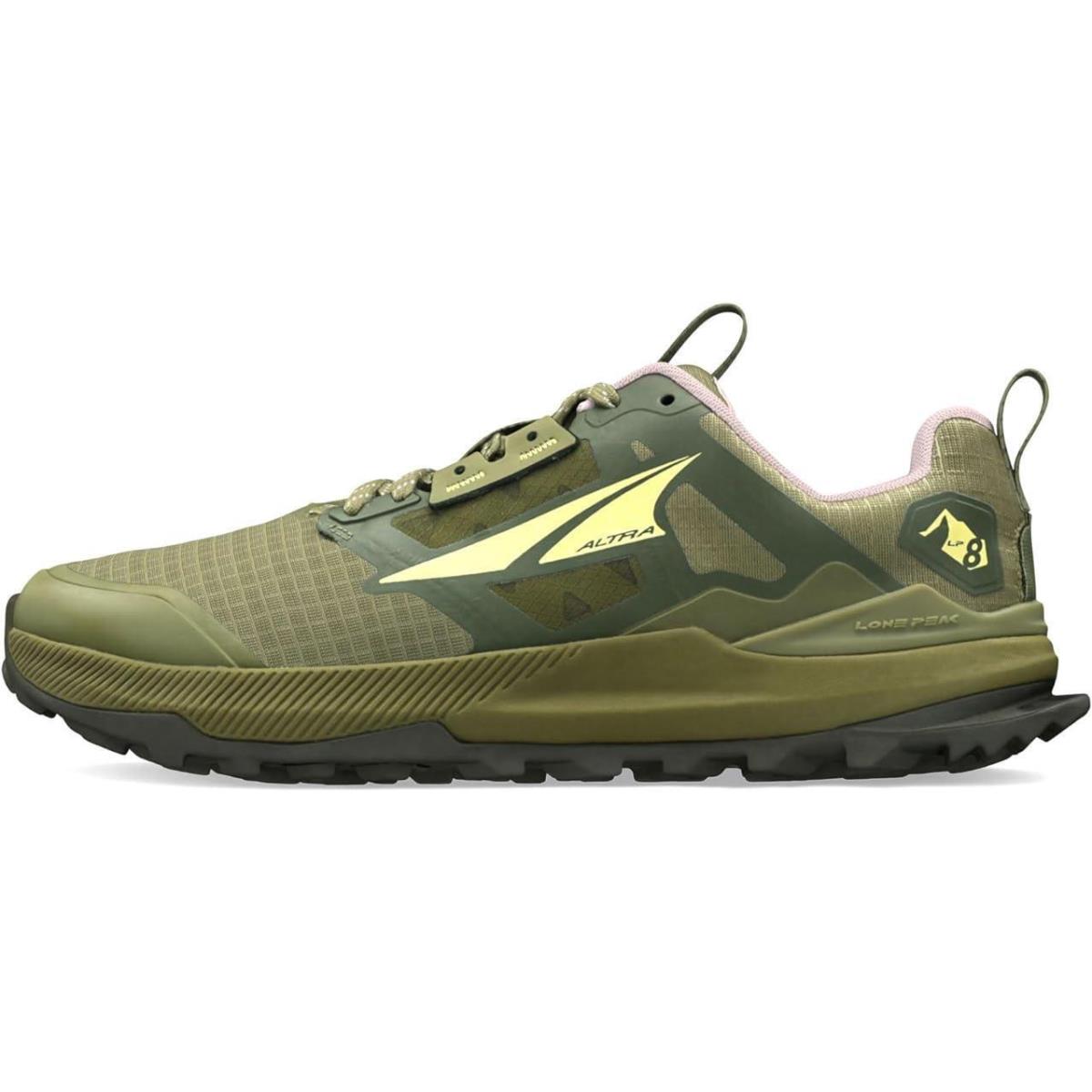 Altra Women`s Lone Peak 8 Comfortable Running Shoes Dusty Olive