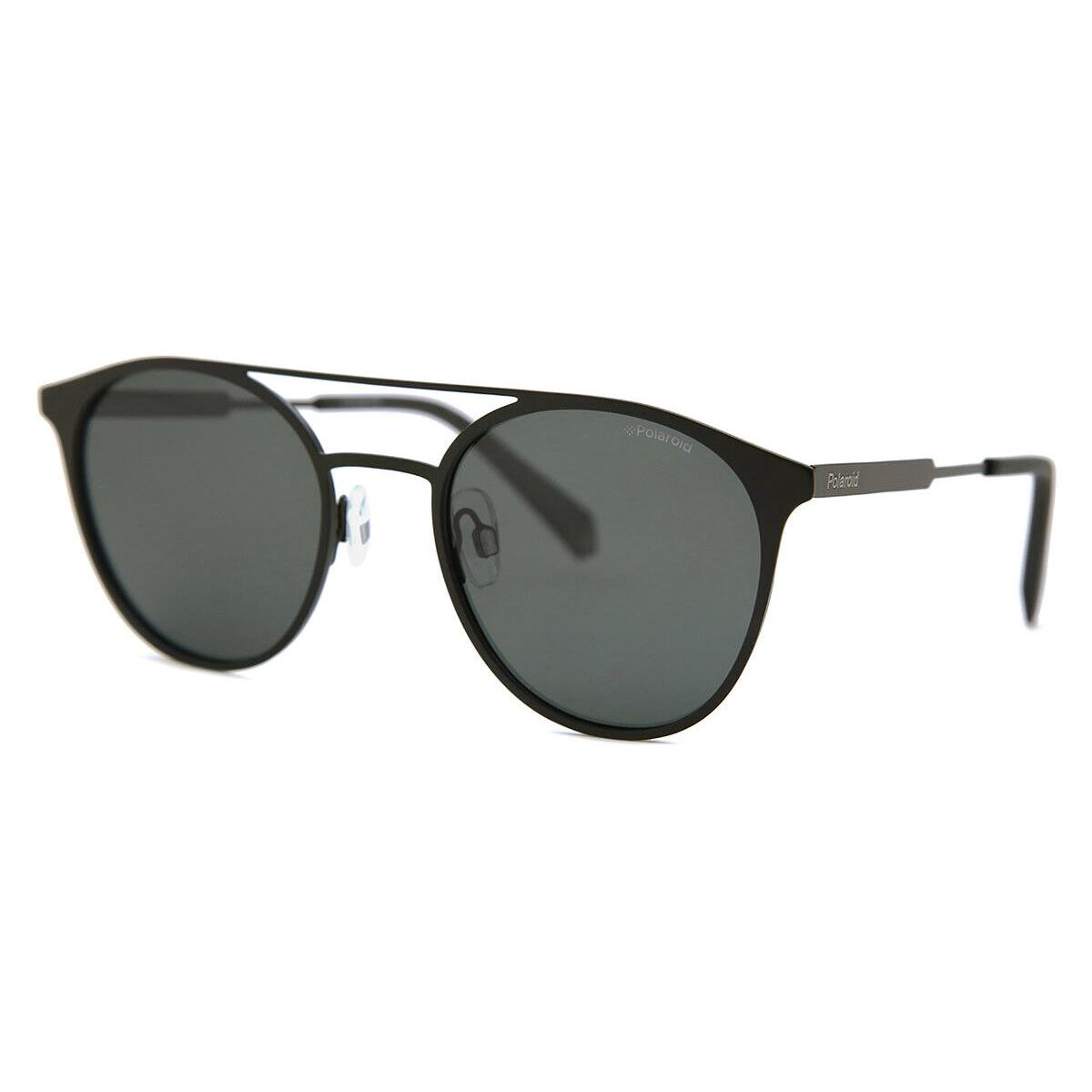 Polaroid 2052/S Sunglasses Unisex 0807 Black Oval 51mm