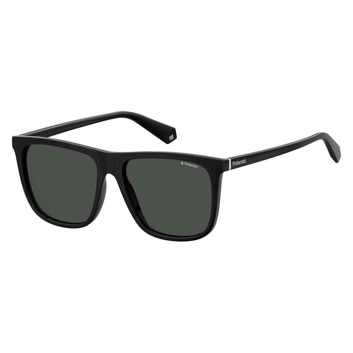 Polaroid 6099/S Sunglasses Black Gray Polarized Square 56mm