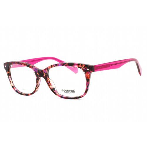 Polaroid Core Women`s Eyeglasses Havana Fuchsia Plastic Frame Pld D 321 0C4B 00