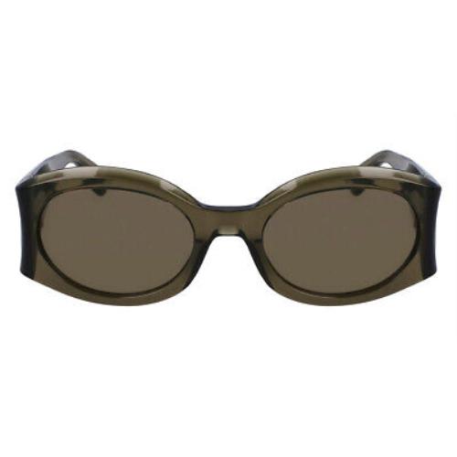 Salvatore Ferragamo SF2008S Sunglasses Transparent Khaki 55mm