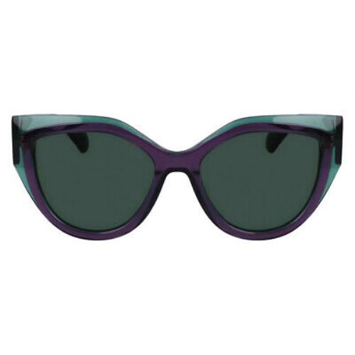 Salvatore Ferragamo SF2004S Sunglasses Green/violet 53mm