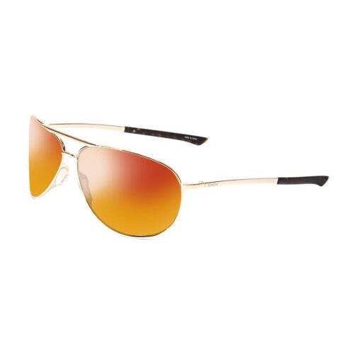 Smith Serpico Unisex Polarized Sunglasses 4 Options Aviator Gold Tortoise 65 mm Red Mirror Polar