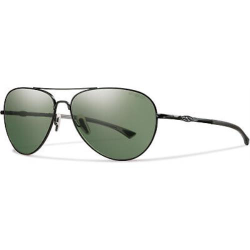 Smith Audible Polarized Sunglasses Matte Black/polar Gray Green Chromapop