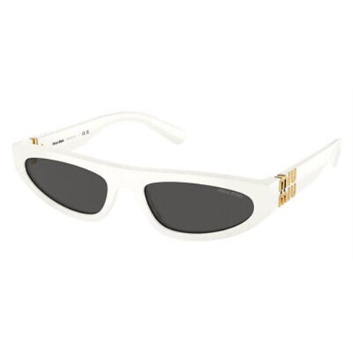 Miu Miu MU 07ZS Sunglasses Women White Ivory 56mm