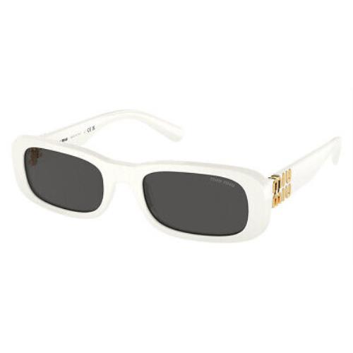 Miu Miu MU 08ZS Sunglasses Women White Ivory 53mm