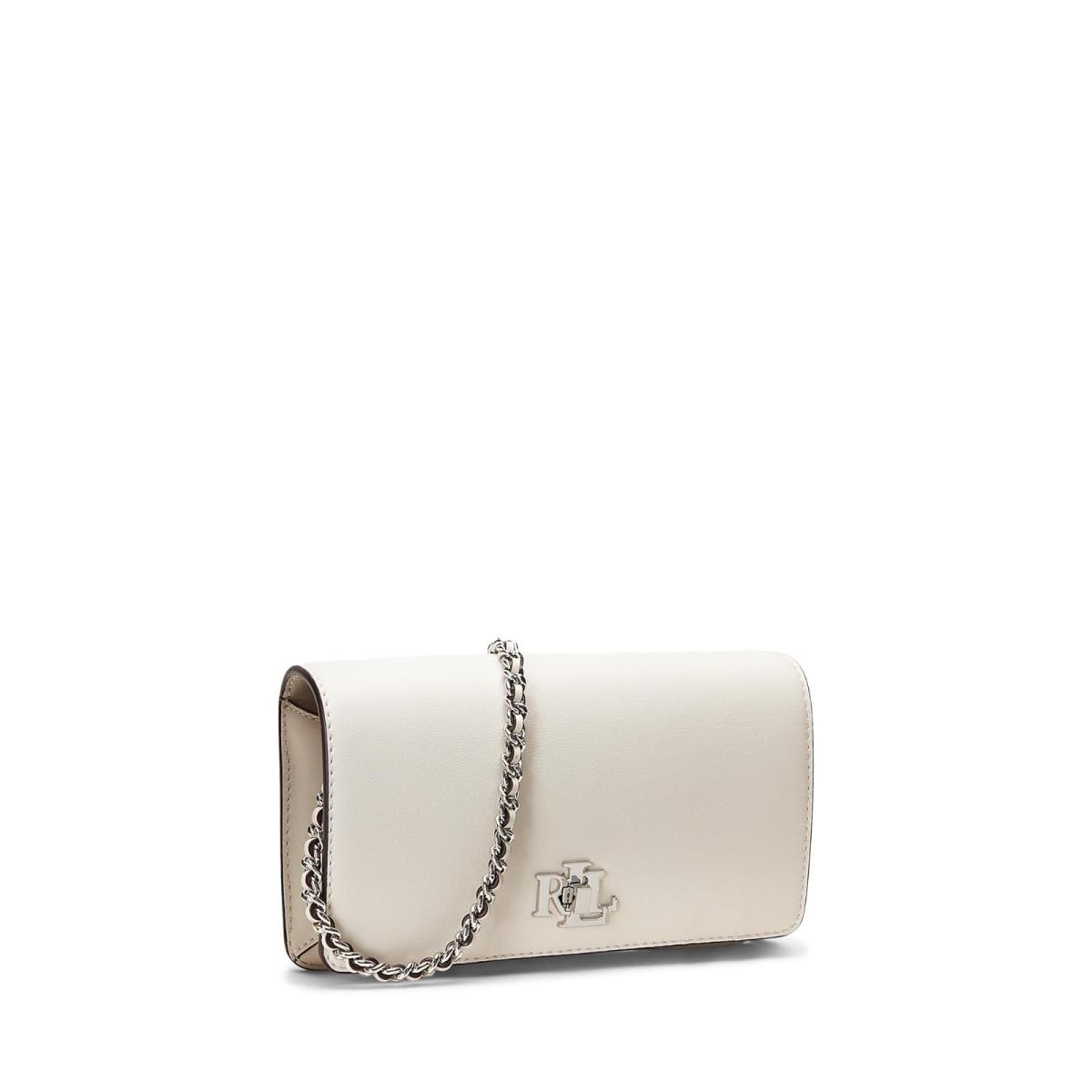 Woman`s Handbags Lauren Ralph Lauren Leather Crossbody Turn-lock Tech Case White