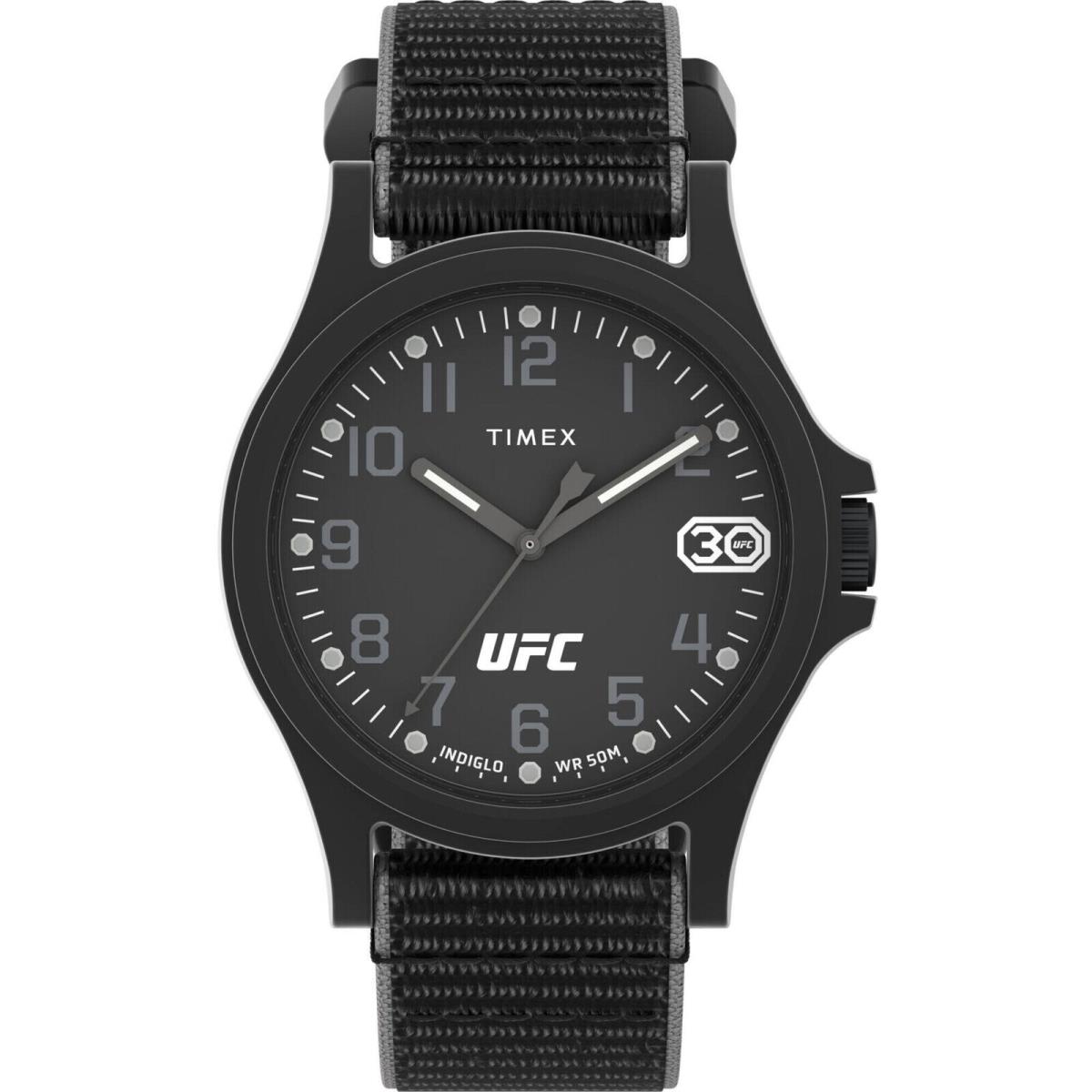 Timex Men`s Watch Ufc Apex Quartz Black Dial Nylon Strap TW2V90800JT