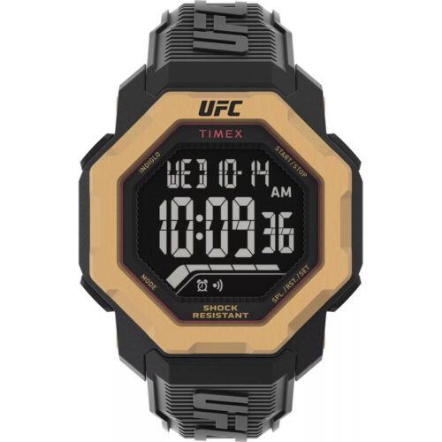 Timex Men`s Watch Ufc Knockout Chrono Digital Dial Black Resin Strap TW2V89000