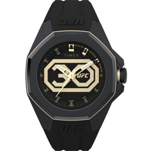 Timex Men`s Watch Ufc Pro 30th Anniversary Quartz Black Resin Strap TW2V90200JR