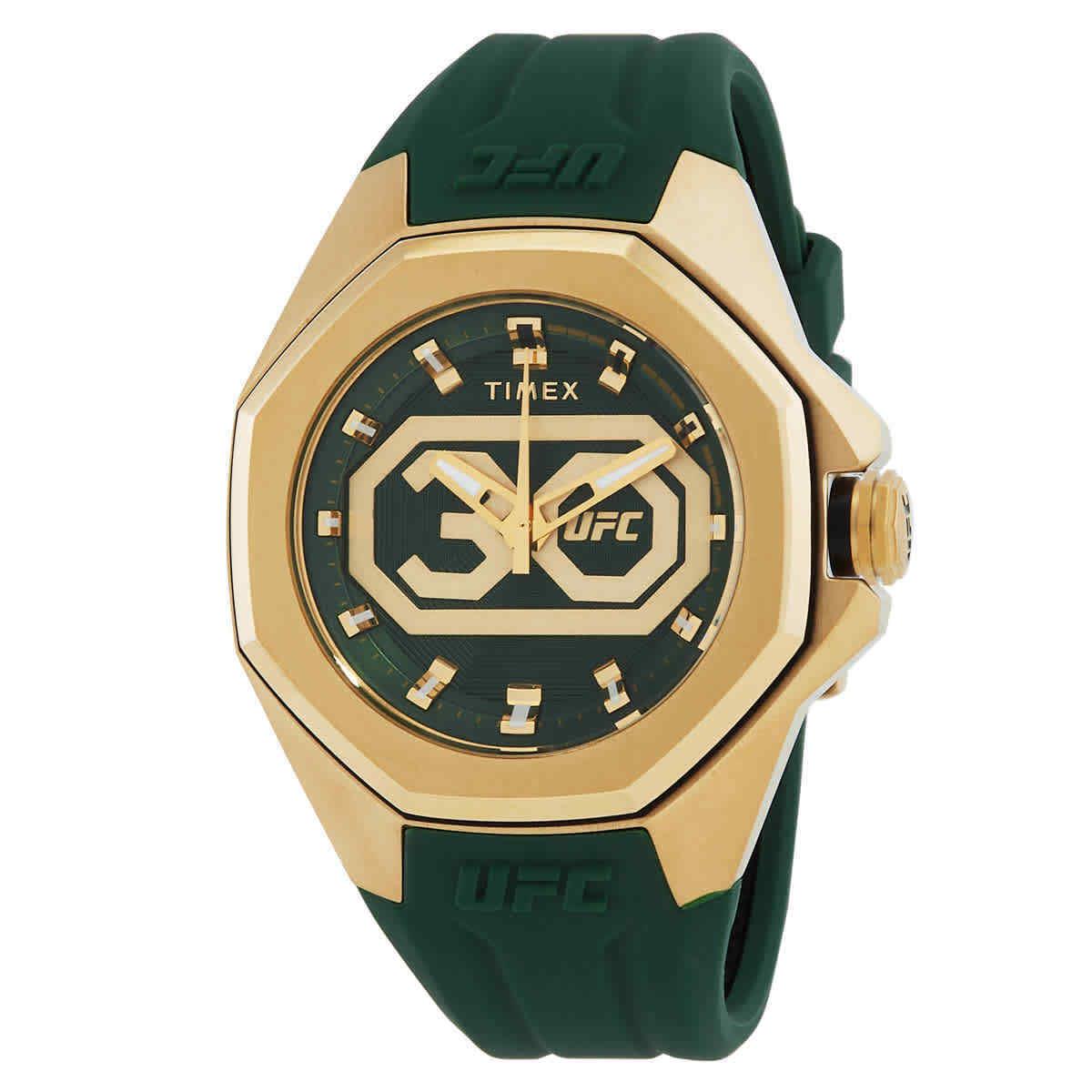 Ufc Pro 30th Anniversary Quartz Green Dial Men`s Watch TW2V90100 by Timex