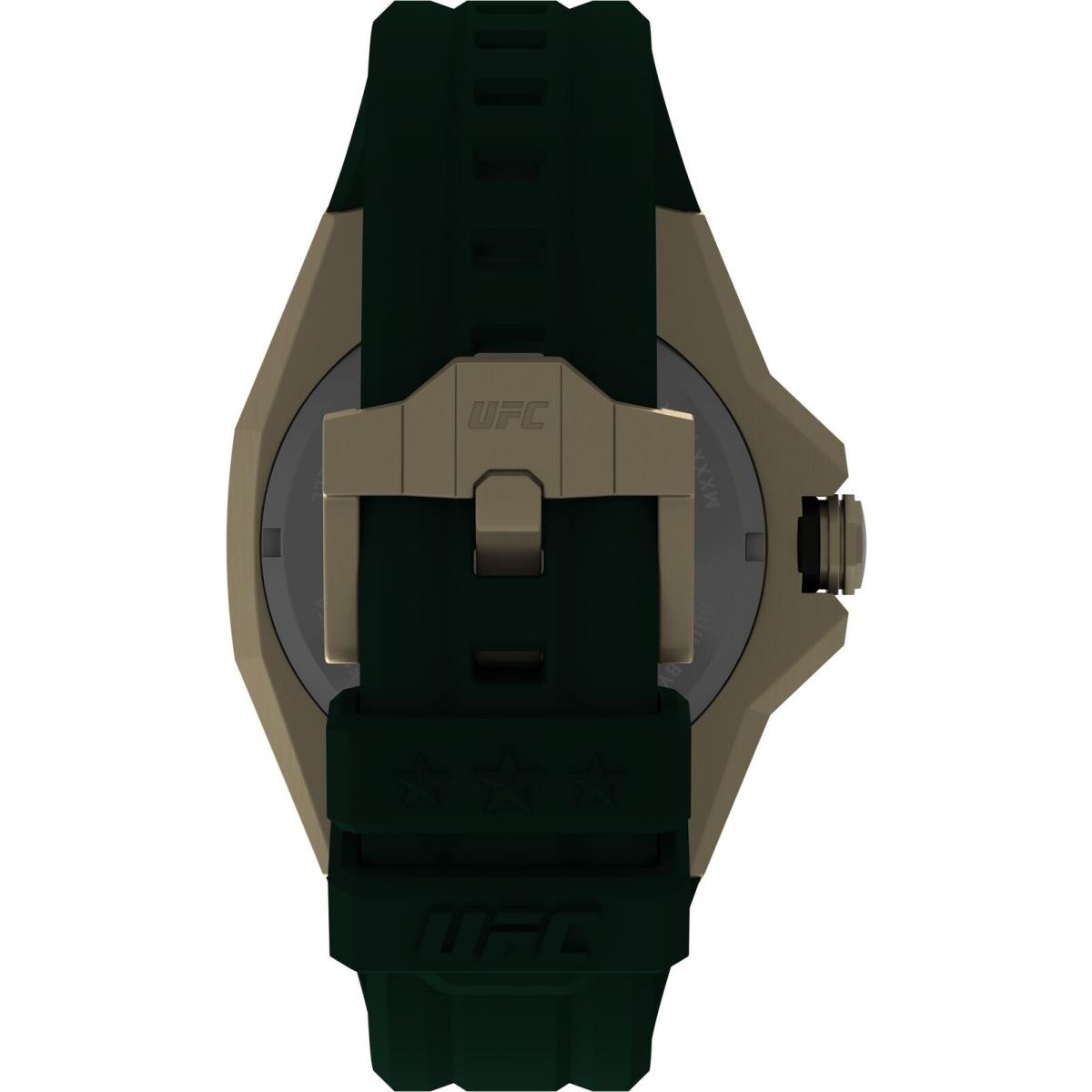 Timex Men`s Ufc Street 44mm Quartz Watch TW2V90100JR - Dial: Green, Band: Green, Other Dial: Green