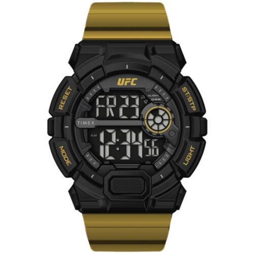 Timex Men`s Watch Ufc Striker Digital Black Dial Yellow Rubber Strap TW5M53600GP