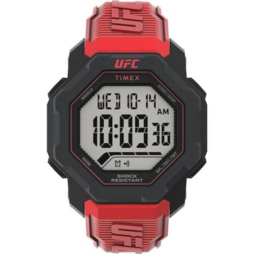 Timex Men`s Watch Ufc Knockout Chrono Digital Dial Red Resin Strap TW2V88200