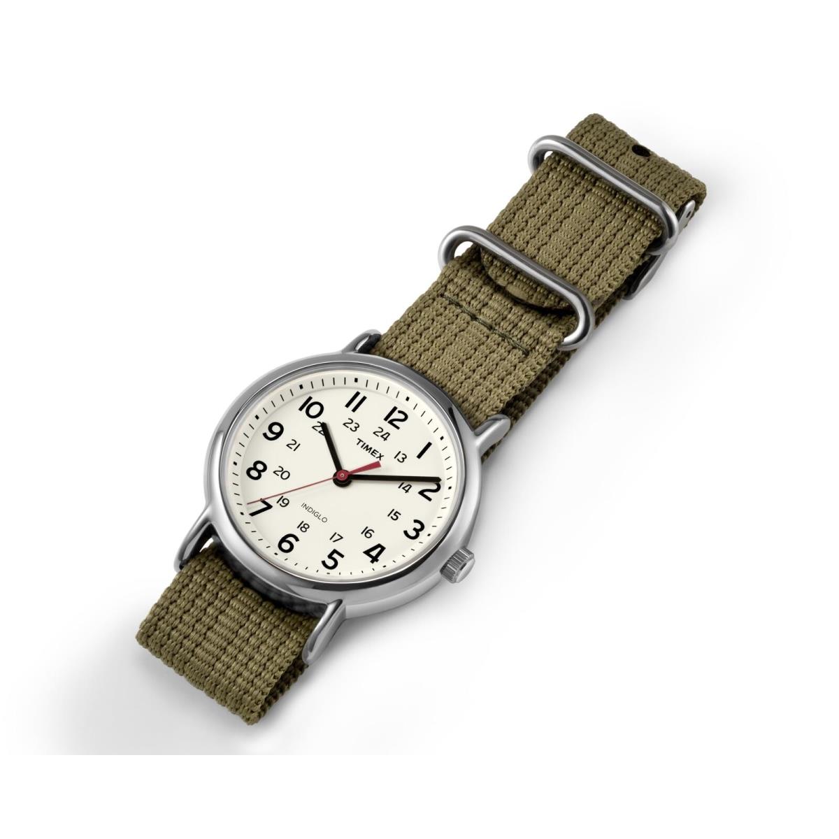 Timex Weekender Analog Beige Dial Unisex Watch - T2N651 - Olive