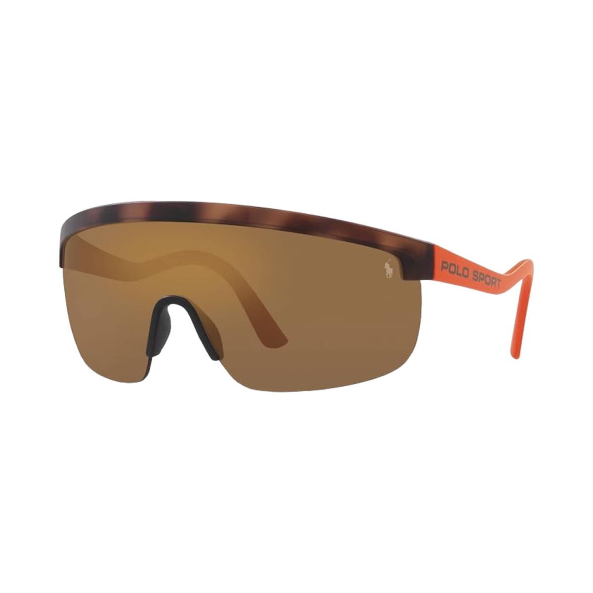 Mens Polo Ralph Lauren Ph4156 Shield Sunglasses - Matte Brown Havana Frame